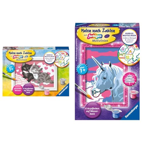 Ravensburger Malen nach Zahlen 28467 - Kuschelkatzen - Malen nach Zahlen für Kinder ab 7 Jahren & Malen nach Zahlen 29609 - Einhorn - Malen nach Zahlen für Kinder ab 7 Jahren, Einhorn Geschenke Ravensburger Malen nach Zahlen 28467 - Kuschelkatzen - Malen nach Zahlen für Kinder ab 7 Jahren & Malen nach Zahlen 29609 - Einhorn - Malen nach Zahlen für Kinder ab 7 Jahren, Einhorn Geschenke von Ravensburger