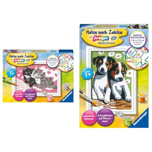 Ravensburger Malen nach Zahlen 28467 - Kuschelkatzen - Malen nach Zahlen für Kinder ab 7 Jahren & Malen nach Zahlen 29681 - Süße Welpen - Malen nach Zahlen für Kinder ab 7 Jahren Ravensburger Malen nach Zahlen 28467 - Kuschelkatzen - Malen nach Zahlen für Kinder ab 7 Jahren & Malen nach Zahlen 29681 - Süße Welpen - Malen nach Zahlen für Kinder ab 7 Jahren von Ravensburger
