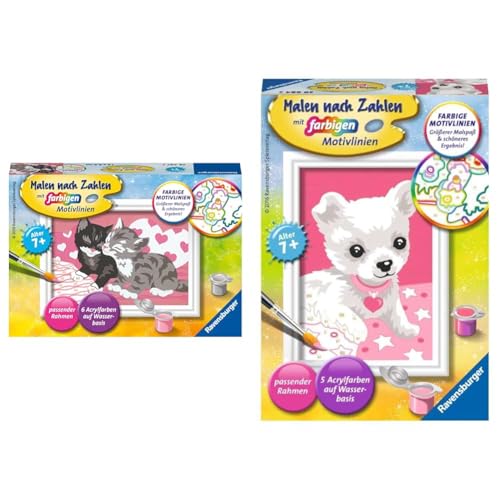 Ravensburger Malen nach Zahlen 28467 - Kuschelkatzen - Malen nach Zahlen für Kinder ab 7 Jahren & Malen nach Zahlen 29684 - Chihuaha - Kinder ab 7 Jahren Ravensburger Malen nach Zahlen 28467 - Kuschelkatzen - Malen nach Zahlen für Kinder ab 7 Jahren & Malen nach Zahlen 29684 - Chihuaha - Kinder ab 7 Jahren von Ravensburger