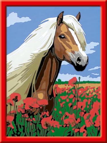 Ravensburger CreArt 28652 - Haflinger - Malen nach Zahlen Pferd für Kinder ab 7 Jahre, Malset mit Rahmen, Pinsel und Acrylfarben, Geschenk für Mädchen und Jungen, mit Stickern Ravensburger CreArt 28652 - Haflinger - Malen nach Zahlen Pferd für Kinder ab 7 Jahre, Malset mit Rahmen, Pinsel und Acrylfarben, Geschenk für Mädchen und Jungen, mit Stickern von Ravensburger