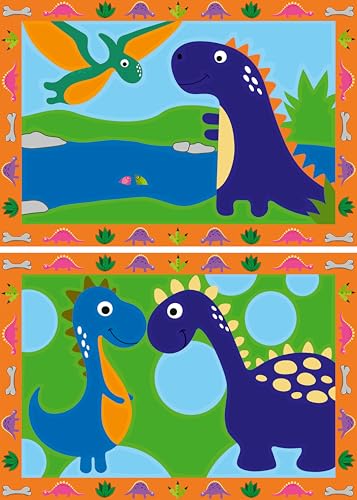 Ravensburger CreArt 28694 - Land der Dinosaurier - Malen nach Zahlen für Kinder ab 5 Jahre, Malset mit Rahmen, Pinsel und Acrylfarben, Geschenk für Jungen und Mädchen Ravensburger CreArt 28694 - Land der Dinosaurier - Malen nach Zahlen für Kinder ab 5 Jahre, Malset mit Rahmen, Pinsel und Acrylfarben, Geschenk für Jungen und Mädchen von Ravensburger