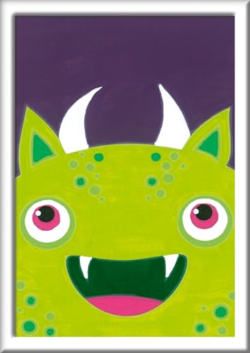 Ravensburger CreArt 28776 - Freches Monster - Malen nach Zahlen für Kinder ab 7 Jahre, Malset mit Rahmen, Pinsel und Acrylfarben, Geschenk für Mädchen und Jungen Ravensburger CreArt 28776 - Freches Monster - Malen nach Zahlen für Kinder ab 7 Jahre, Malset mit Rahmen, Pinsel und Acrylfarben, Geschenk für Mädchen und Jungen von Ravensburger