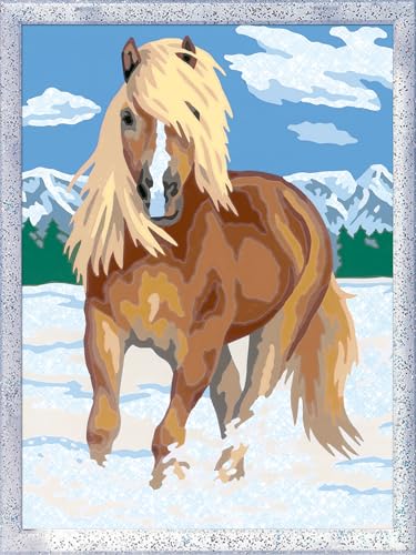 Ravensburger CreArt 28780 - Haflinger im Schnee - Malen nach Zahlen Pferde ab 9 Jahre, Malset mit Rahmen, Pinsel und Acrylfarben, Geschenk für Mädchen und Jungen, mit Glitzer Ravensburger CreArt 28780 - Haflinger im Schnee - Malen nach Zahlen Pferde ab 9 Jahre, Malset mit Rahmen, Pinsel und Acrylfarben, Geschenk für Mädchen und Jungen, mit Glitzer von Ravensburger
