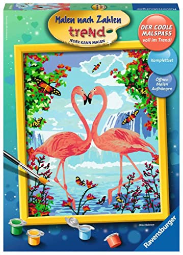 Ravensburger Malen nach Zahlen 28901 - Flamingo Love - Für Erwachsene und Kinder ab 12 Jahren von Ravensburger
