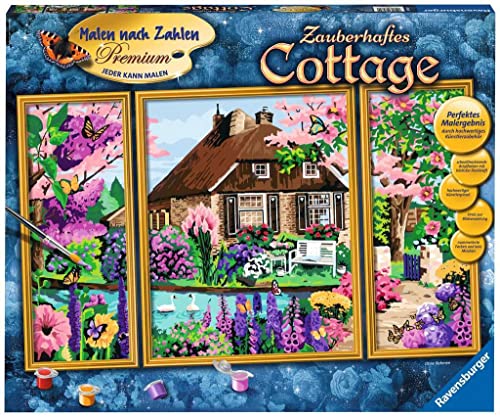 Ravensburger Malen nach Zahlen 28982 - Zauberhaftes Cottage - Für Erwachsene und Kinder ab 14 Jahren von Ravensburger