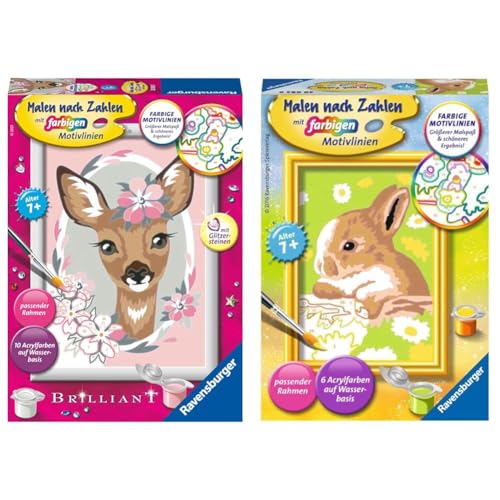 Ravensburger Malen nach Zahlen 28983 - Süßes Reh - Malen nach Zahlen für Kinder ab 7 Jahren & Malen nach Zahlen 29682 - Häschen Flecki - Kinder ab 7 Jahren Ravensburger Malen nach Zahlen 28983 - Süßes Reh - Malen nach Zahlen für Kinder ab 7 Jahren & Malen nach Zahlen 29682 - Häschen Flecki - Kinder ab 7 Jahren von Ravensburger