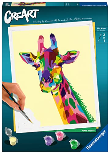 Ravensburger CreArt 28993 - Funky Giraffe - Malen nach Zahlen Erwachsene, DIY Malset mit Pinsel und Acrylfarben, Geschenk für Frauen und Männer, Malen für Erwachsene Ravensburger CreArt 28993 - Funky Giraffe - Malen nach Zahlen Erwachsene, DIY Malset mit Pinsel und Acrylfarben, Geschenk für Frauen und Männer, Malen für Erwachsene von Ravensburger
