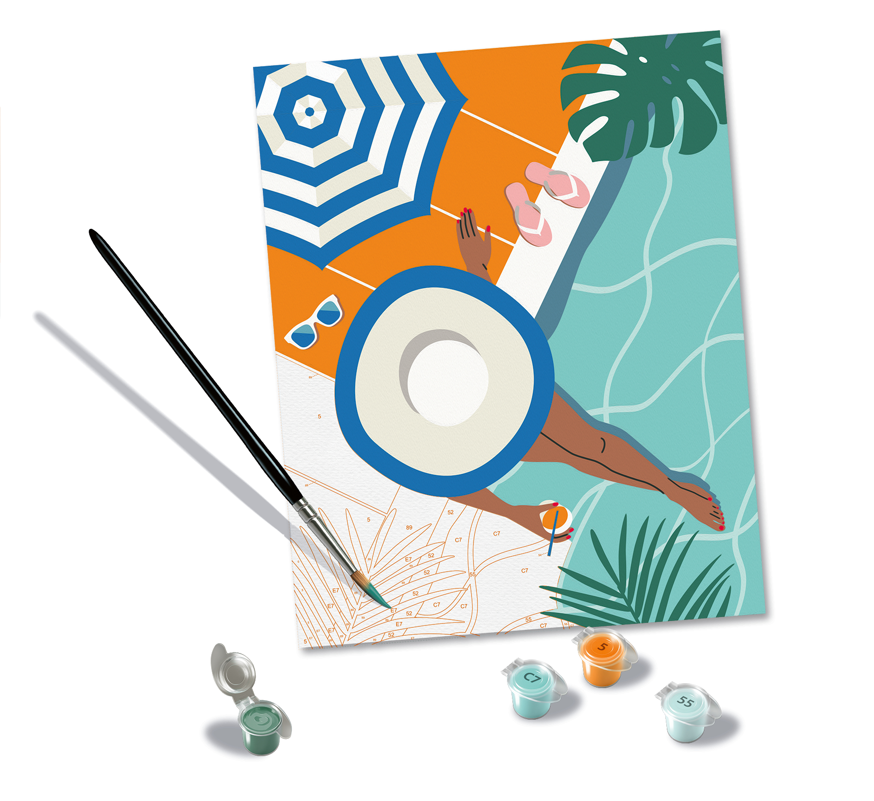 Ravensburger Malen nach Zahlen - CreArt - Am Pool Ravensburger-25523 von Ravensburger