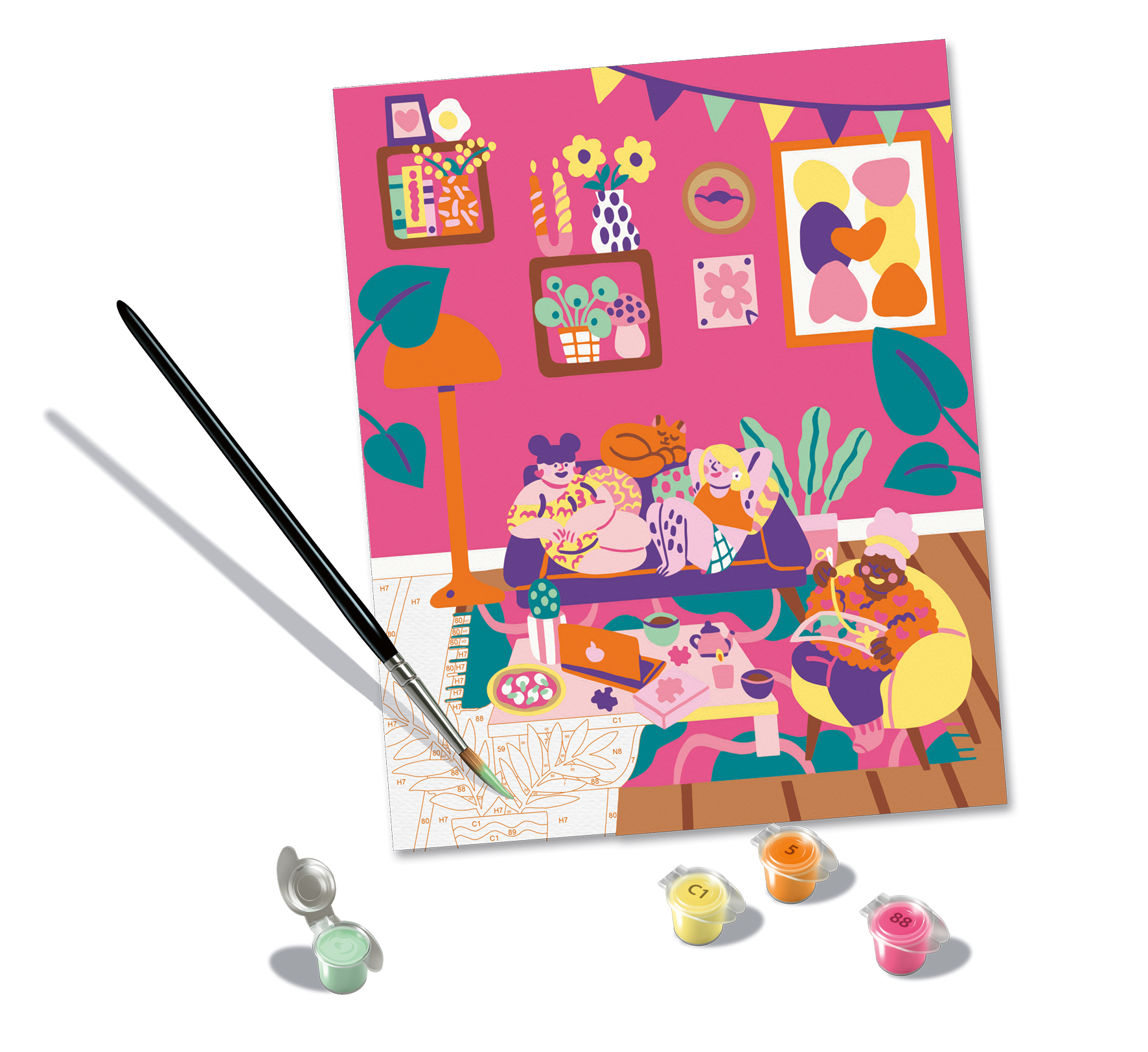Ravensburger Malen nach Zahlen - CreArt - Pyjamaparty Ravensburger-23275 von Ravensburger