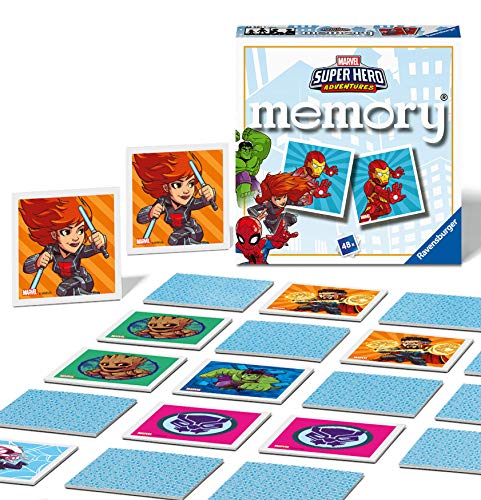 Ravensburger Marvel Avengers Super Hero Adventures Mini Memory Game - Matching Picture Snap Pairs Games for Kids Age 3 Years Up von Ravensburger