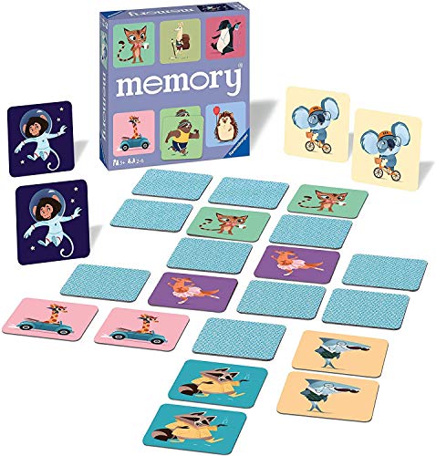 Ravensburger Happy Animals Memory Matching Picture Snap Pairs Game for Kids Age 3 Years Up von Ravensburger