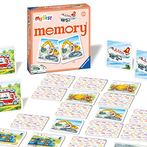 Ravensburger - 20878 - My first memory® Fahrzeuge, Merk- und Suchspiel mit extra großen Bildkarten für Kinder ab 2 Jahren von Ravensburger