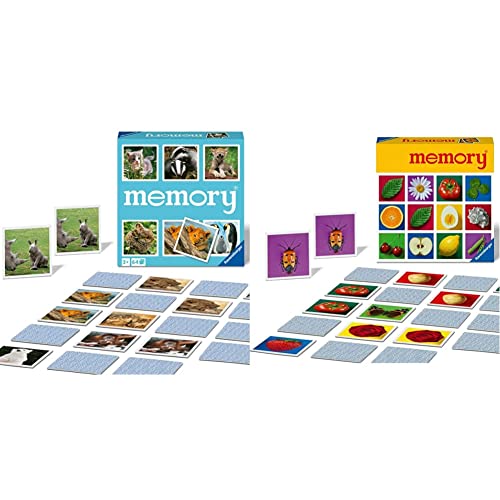 Ravensburger Memory 20879 - Tierkinder, der Spieleklassiker für Tier-Fans & Memory 20889 Classic Memory, Neuauflage des Spieleklassikers 1969, Merkspiel für 2-8 Spieler ab 6 Jahren von Ravensburger