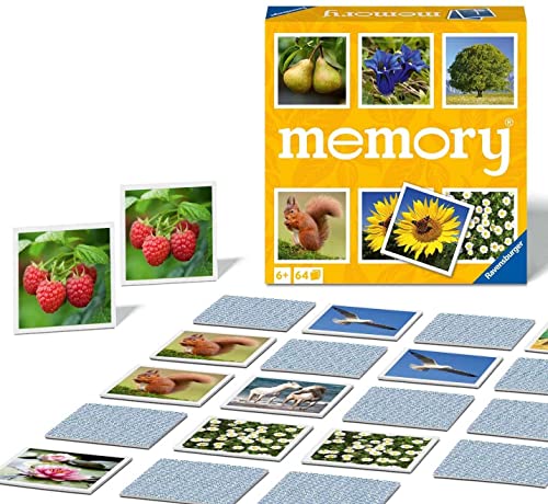 Ravensburger Natur memory® - 20881 - der Spieleklassiker für alle Naturfreunde, Merkspiel für 2-8 Spieler ab 6 Jahren von Ravensburger