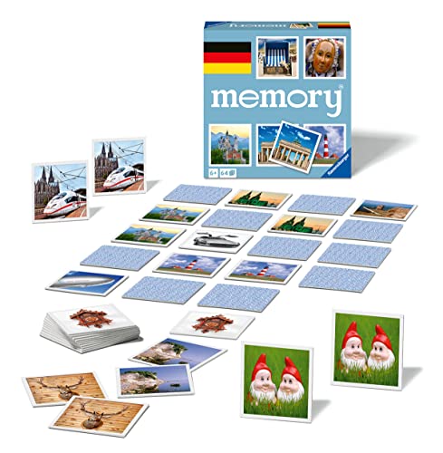 Ravensburger Deutschland memory® - 20883 - der Spieleklassiker quer durch Deutschland, Merkspiel für 2-8 Spieler ab 6 Jahren von Ravensburger