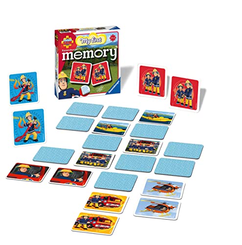 Ravensburger 21204 - Mein erstes Memory® Fireman Sam, der Spieleklassiker für die Kleinen, Kinderspiel für alle Fireman Sam Fans ab 2 Jahren von Ravensburger