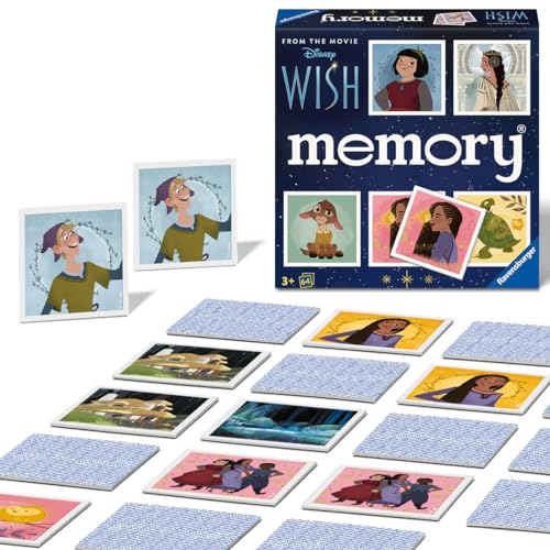 Ravensburger Memory 22595 Disney Wish-Der Gedächtnisspiel-Klassiker für die ganze Familie ab 3 Jahren bei dem kein Wunsch unerfüllt bleibt von Ravensburger