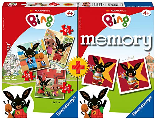 Ravensburger 20675 9 Multipack Memory und Bing-Puzzle, Puzzle und Spiel für Kinder, Altersempfehlung ab 4 Jahren von Ravensburger