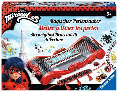 Ravensburger 18127 Magischer Perlenzauber Miraculous - Zauberhafte Armbänder aus bunten Perlen basteln, Kreatives Bastelset für Kinder ab 5 Jahren von BRIO