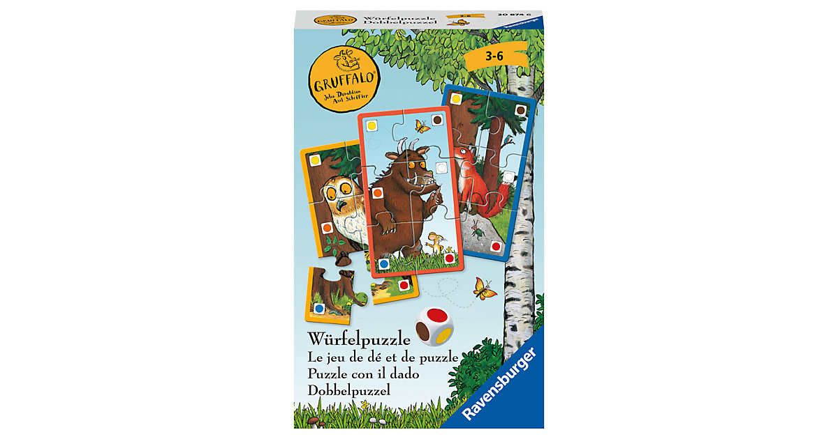 Ravensburger Mitbringspiel – 20874 – Der Grüffelo Würfelpuzzle – Lustiges Würfel- und Sammelspiel mit dem Grüffelo Kinder ab 3 Jahren Kinder Ravensburger Mitbringspiel – 20874 – Der Grüffelo Würfelpuzzle – Lustiges Würfel- und Sammelspiel mit dem Grüffelo Kinder ab 3 Jahren Kinder von Ravensburger