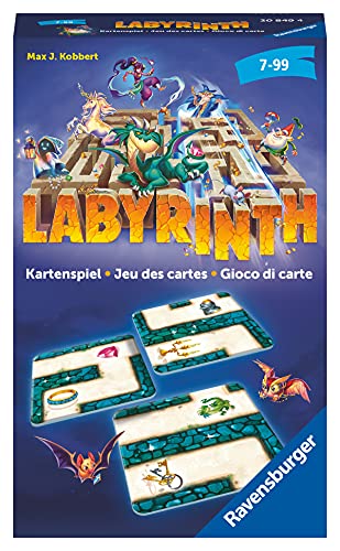 Ravensburger Mitbringspiel 20849 - Labyrinth Kartenspiel - Der Familienklassiker für 2 - 6 Spieler - Spiel für Kinder ab 7 Jahren von Ravensburger