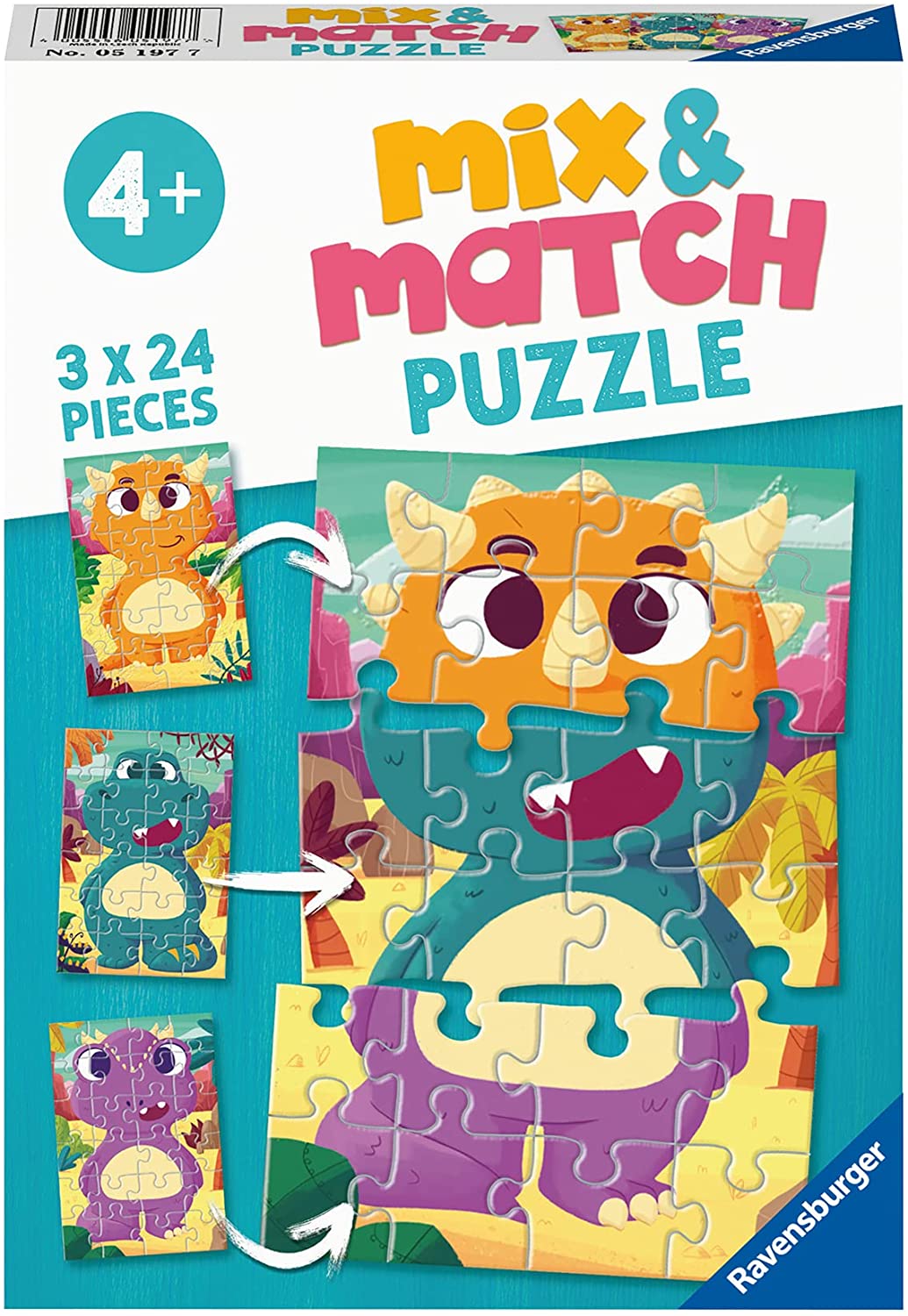 Ravensburger Mix and Match Puzzles - Dinosaurs 24 Teile Puzzle Ravensburger-05197 Ravensburger Mix and Match Puzzles - Dinosaurs 24 Teile Puzzle Ravensburger-05197 von Ravensburger