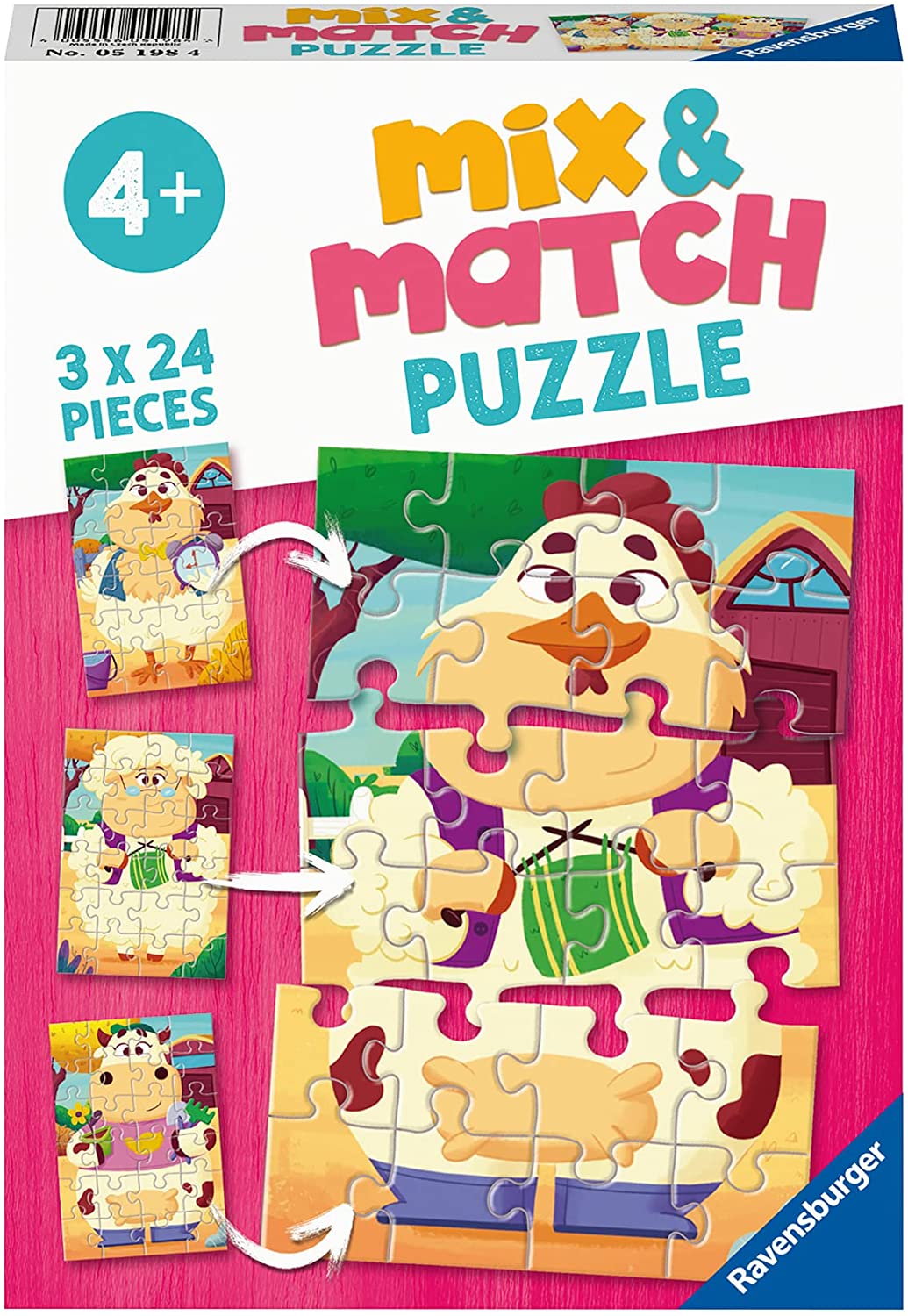 Ravensburger Mix and Match Puzzles - Farm Animals 24 Teile Puzzle Ravensburger-05198 Ravensburger Mix and Match Puzzles - Farm Animals 24 Teile Puzzle Ravensburger-05198 von Ravensburger