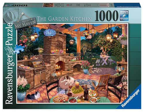Ravensburger 17477 My Haven No.10 The Garden Kitchen Puzzle mit 1000 Teilen für Erwachsene und Kinder ab 12 Jahren, Mehrfarbig, 70 x 50 x 0,2 cm von Ravensburger