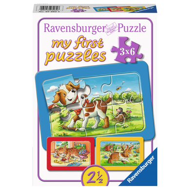 Ravensburger My first Puzzle - Rahmenpuzzle Meine Tierkinder, 3x6 Teile von Ravensburger