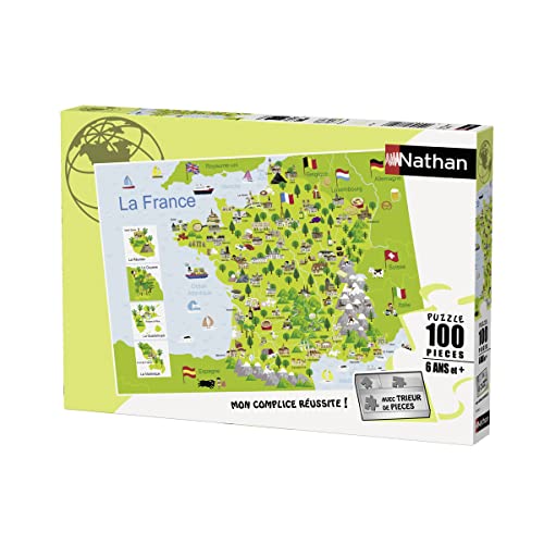 Ravensburger Nathan - 86732 - Puzzle - Karte Frankreich - 100 Teile von NATHAN