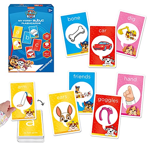 Ravensburger Paw Patrol Mein erstes Lernkartenspiel für Kinder ab 4 Jahren – ideal für frühes Lernen, Objekterkennung, Alphabet, Lesen und Rechtschreibung von Ravensburger
