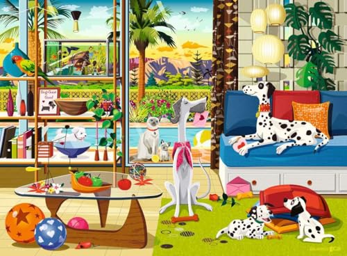 Ravensburger Pets of Palm Springs 500 Teile Puzzle | Einzigartiges Teiledesign | Softclick Technologie Puzzle-Enthusiasten Ravensburger Pets of Palm Springs 500 Teile Puzzle | Einzigartiges Teiledesign | Softclick Technologie Puzzle-Enthusiasten von Ravensburger