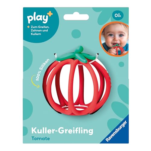 Ravensburger Play+ Kuller-Greifling: Tomate - Zahnungshilfe, Silikon Baby-Spielzeug ab 0 Monate - Play Plus - 12034045 Ravensburger Play+ Kuller-Greifling: Tomate - Zahnungshilfe, Silikon Baby-Spielzeug ab 0 Monate - Play Plus - 12034045 von Ravensburger