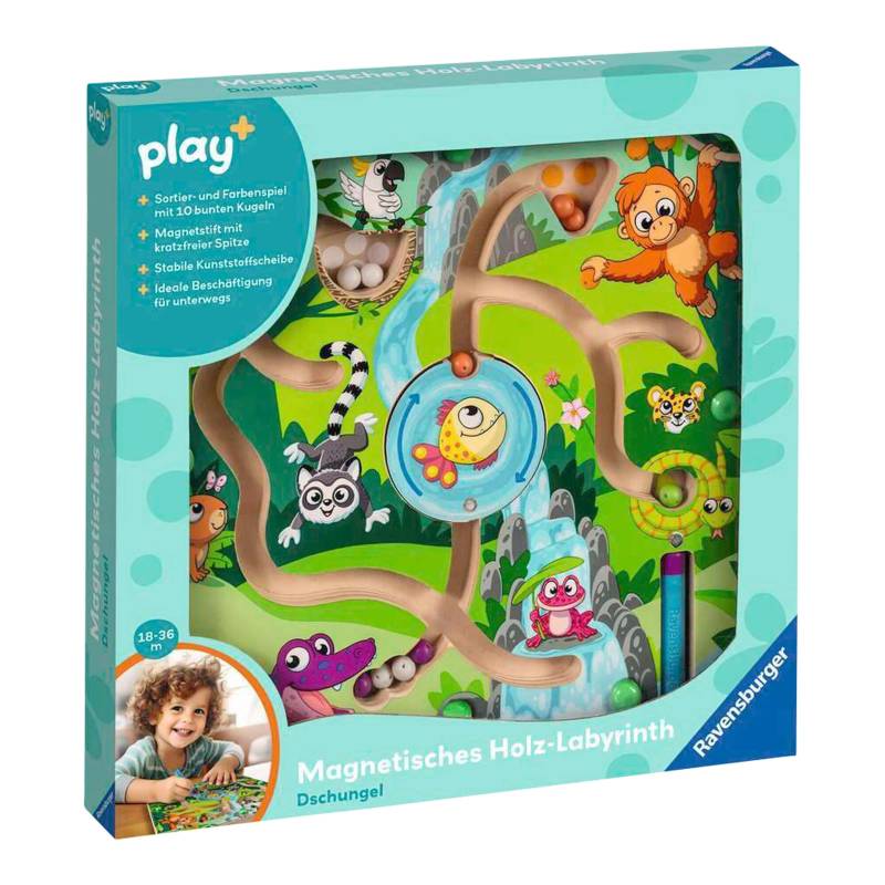 Ravensburger Play+ Magnetisches Holz-Labyrinth Dschungel Ravensburger Play+ Magnetisches Holz-Labyrinth Dschungel von Ravensburger