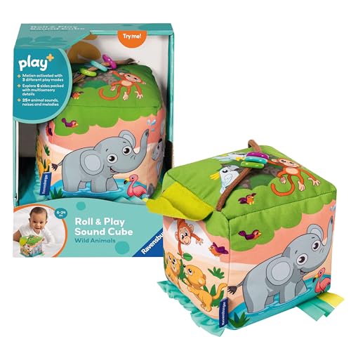 Ravensburger Play+ Roll & Play Soundwürfel Wilde Tiere - Babyspielzeug ab 6 Monaten - Sensorische Geschenke für Jungen & Mädchen Ravensburger Play+ Roll & Play Soundwürfel Wilde Tiere - Babyspielzeug ab 6 Monaten - Sensorische Geschenke für Jungen & Mädchen von Ravensburger