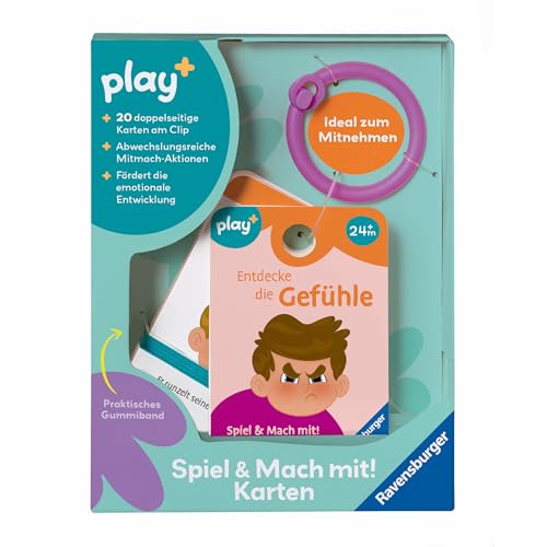 Ravensburger Play+ Spiel und Mach mit! Karten: Entdecke die Gefühle - Activity Karten für Kleinkinder, Spielzeug ab 24 Monaten, Lernspielzeug - Play Plus - 12034057 Ravensburger Play+ Spiel und Mach mit! Karten: Entdecke die Gefühle - Activity Karten für Kleinkinder, Spielzeug ab 24 Monaten, Lernspielzeug - Play Plus - 12034057 von Ravensburger