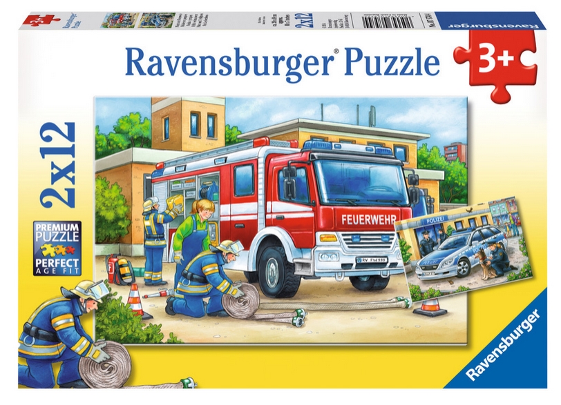 Ravensburger Polizei und Feuerwehr 12 Teile Puzzle Ravensburger-07574 von Ravensburger