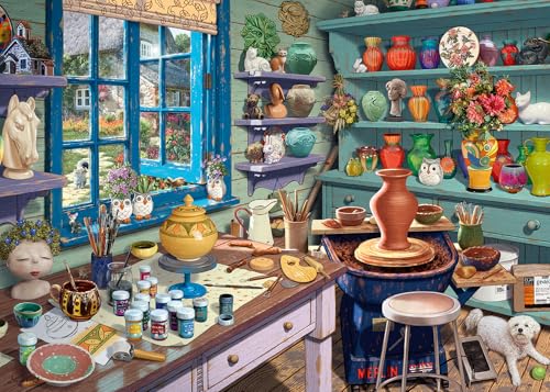 Ravensburger Pottery Studio Sanctuary Puzzle mit 500 Teilen, Begleiter zum gemütlichen Rückzugsort von Steve Read, Canadian Collection, umweltfreundliche Materialien Ravensburger Pottery Studio Sanctuary Puzzle mit 500 Teilen, Begleiter zum gemütlichen Rückzugsort von Steve Read, Canadian Collection, umweltfreundliche Materialien von Ravensburger