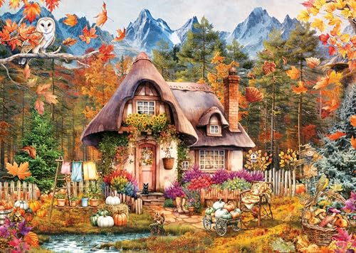 Ravensburger Pumpkin Cottage Puzzle, 1000 Teile, Premium-Qualität, FSC-zertifizierte Materialien von Ravensburger