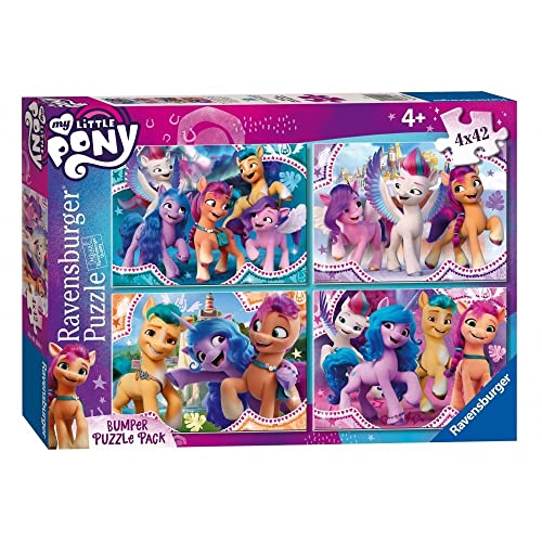Ravensburger Puzzle, My Little Pony, 4 Puzzle, 42 Teile, Bumper Pack, Puzzles für Kinder, empfohlenes Alter 4+, Qualitätspuzzle von Ravensburger