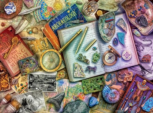 Ravensburger Puzzle, Aimee Stewart: Schreibtisch des Archäologen, 500 Teile Puzzle für Erwachsene und Kinder ab 12 Jahren von Ravensburger