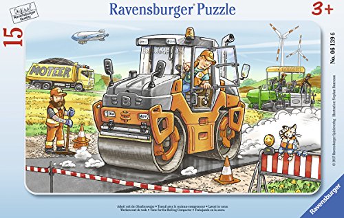 Ravensburger Kinderpuzzle 06139 Arbeit mit der Straßenwalze von Ravensburger Kinderpuzzle