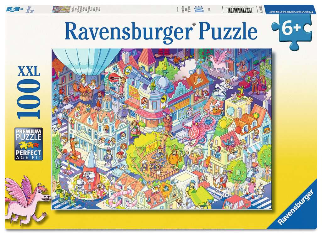 Ravensburger Puzzle 100 Teile XXL - Trubel in Chaoshausen - von Ravensburger