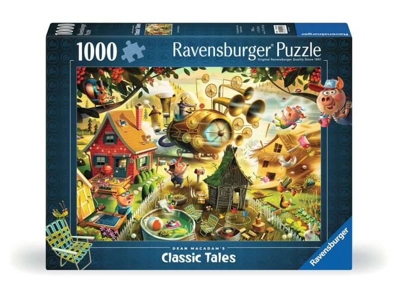 Ravensburger Puzzle 1000 Teile - Dean Mac Adam Aufgepasst, kleine Schweinchen - von Ravensburger