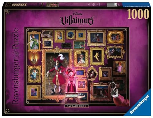 Ravensburger Puzzle 1000 Teile - Disney Villainous Captain Hook - Die beliebten Charaktere aus Peter Pan als Puzzle für Erwachsene und Kinder ab 14 Jahren von Ravensburger