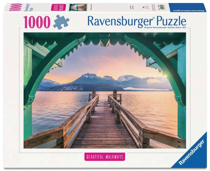 Ravensburger Puzzle 1000 Teile - Romantischer Steg am Lac d’Annecy - von Ravensburger