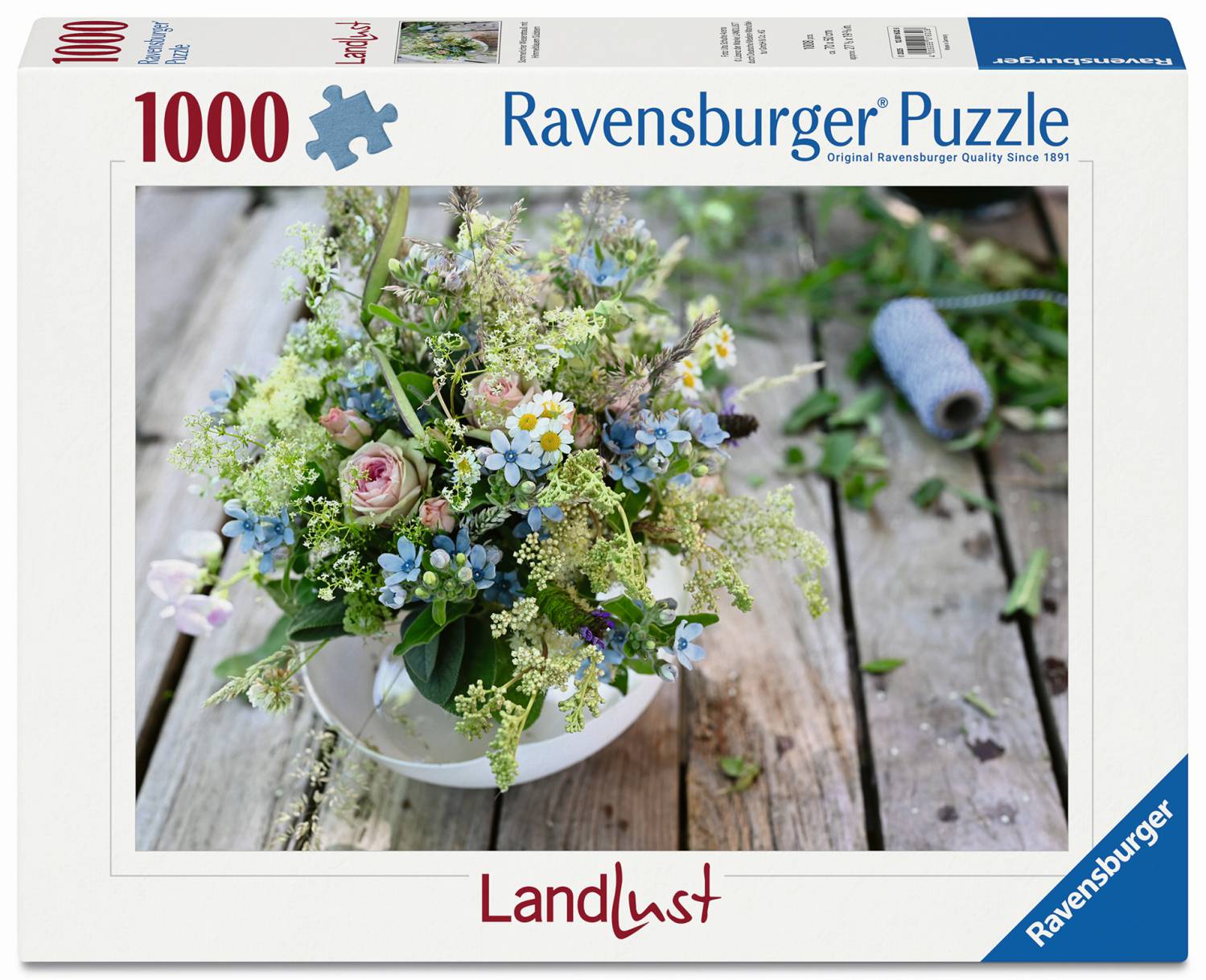 Ravensburger Puzzle 1000 Teile - Sommerlicher Wiesenstrauß mit Himmelblauem Süds... - von Ravensburger