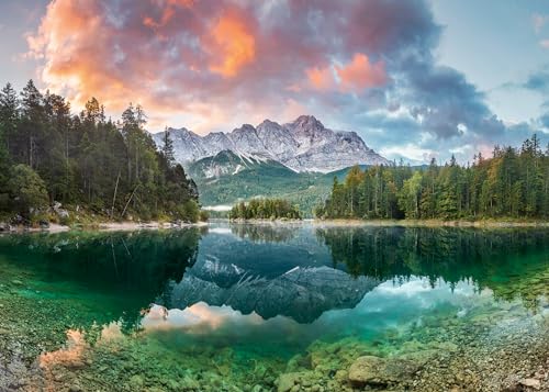 Ravensburger Puzzle 12000358 1000 Teile - Zugspitze am Eibsee - Puzzle für Erwachsene und Kinder ab 14 Jahren, Puzzle mit Landschafts-Motiv, [Exklusiv bei Amazon] von Ravensburger