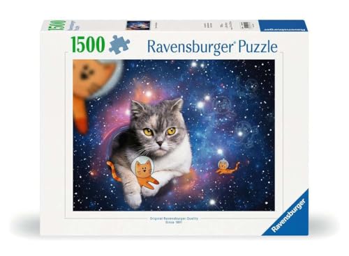 Ravensburger Puzzle 12000742 - Katzen fliegen im Weltall - 1500 Teile Puzzle für Erwachsene und Kinder ab 14 Jahren, Tier-Puzzle Ravensburger Puzzle 12000742 - Katzen fliegen im Weltall - 1500 Teile Puzzle für Erwachsene und Kinder ab 14 Jahren, Tier-Puzzle von Ravensburger