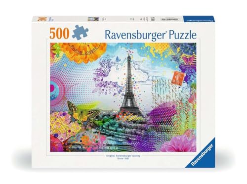 Ravensburger Puzzle 12000772 Postkarte aus Paris - 500 Teile Puzzle für Erwachsene ab 12 Jahren von Ravensburger